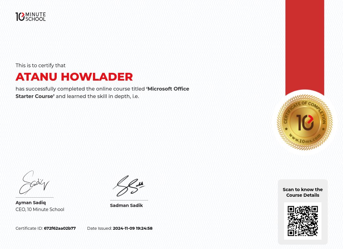 Certificate