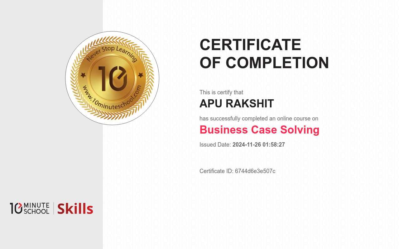 Certificate