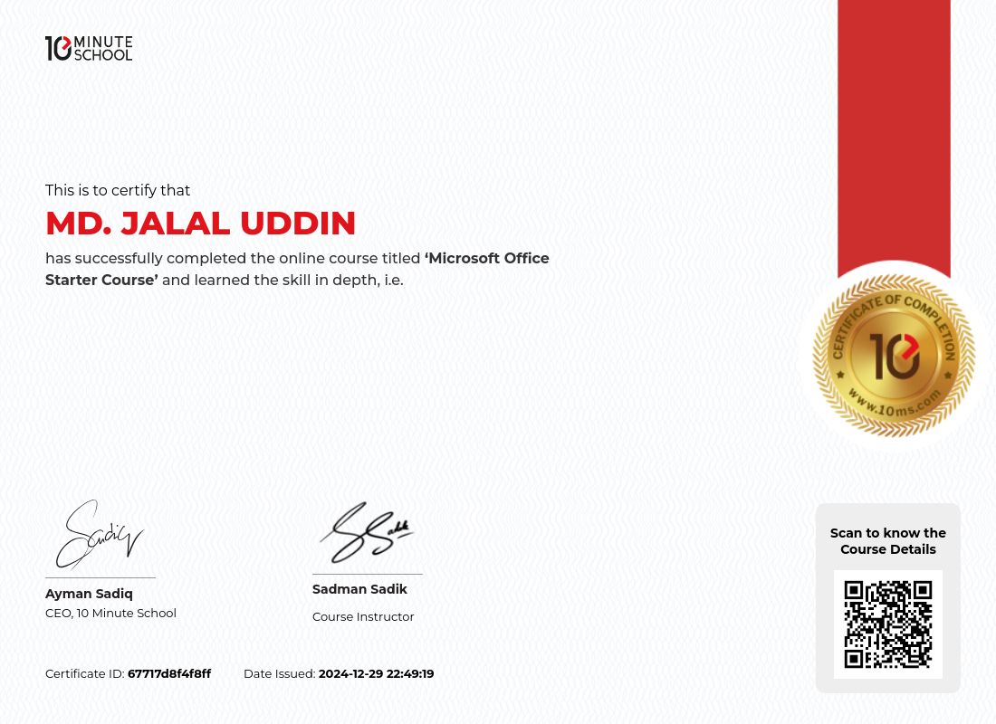 Certificate