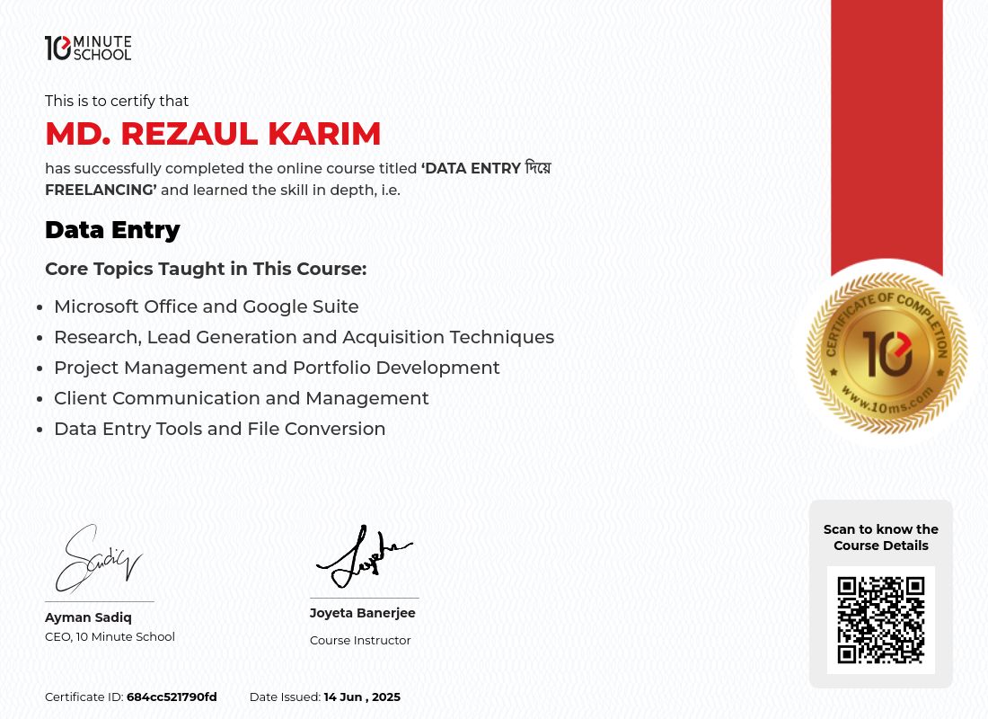 Certificate