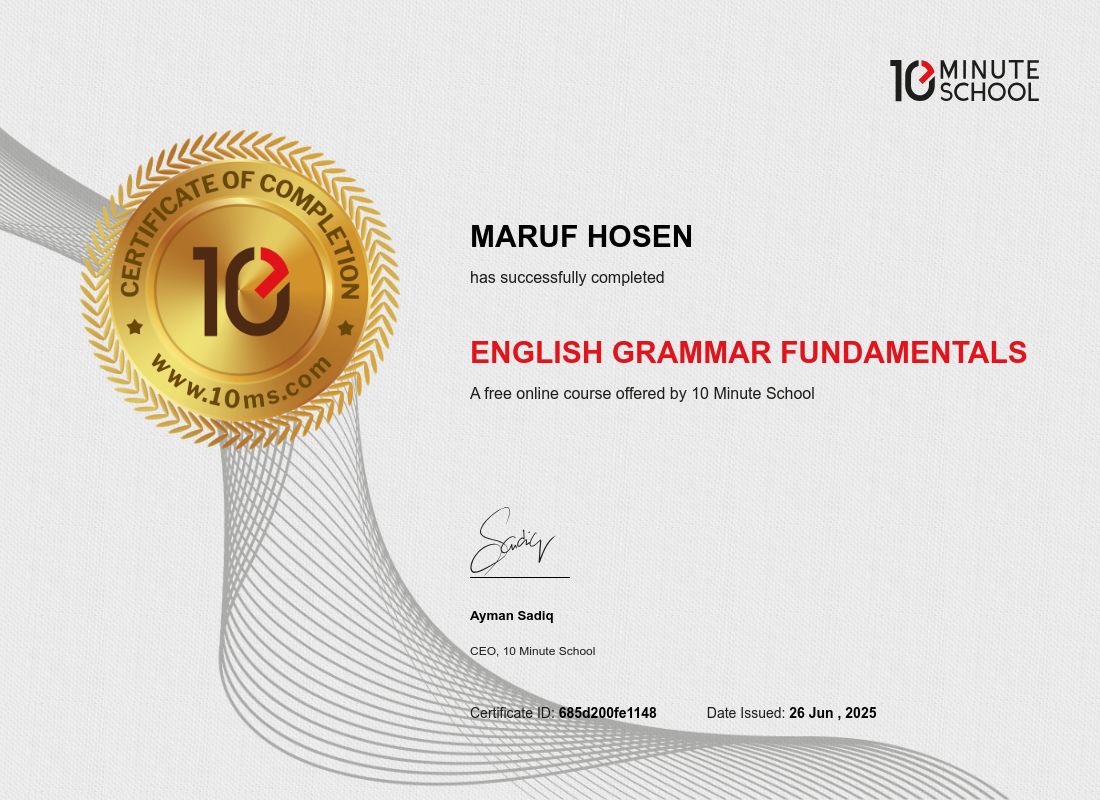 Certificate