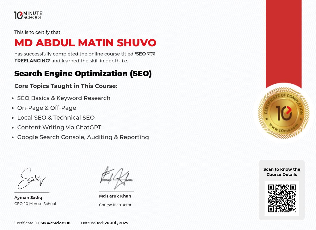 Certificate